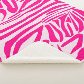 Roze zebraprint sherpa deken (3/4)