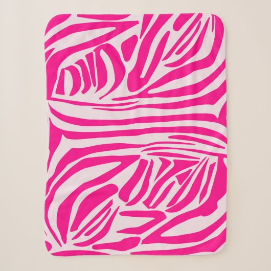 Roze zebraprint sherpa deken (Voorkant)