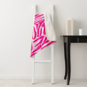 Roze zebraprint sherpa deken (In situ)