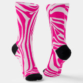 Roze zebraprint sokken (Gebogen)