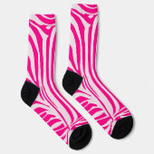 Roze zebraprint sokken (Rechts)