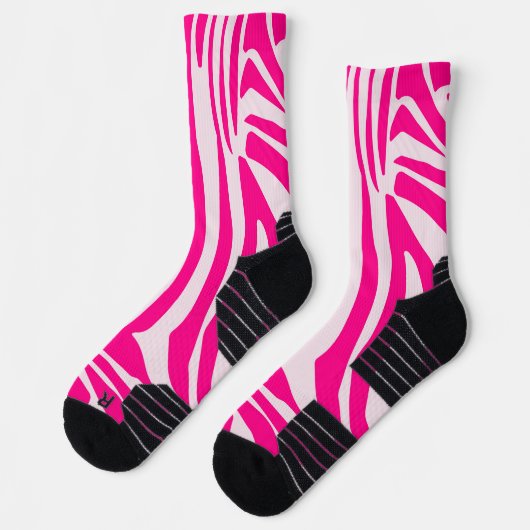 Roze zebraprint sokken (Links)