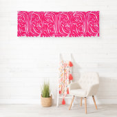 Roze zebraprint spandoek (Insitu)