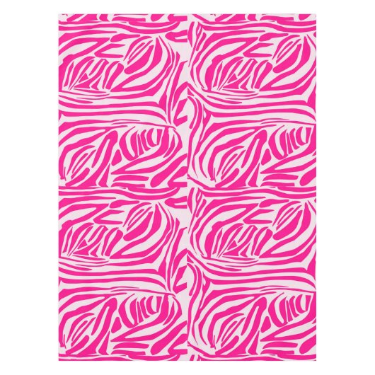 Roze zebraprint tafelkleed (Voorkant)