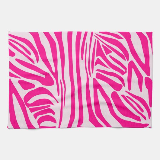 Roze zebraprint theedoek (Horizontaal)