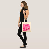 Roze zebraprint tote bag (Voorkant (model))