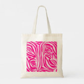 Roze zebraprint tote bag (Achterkant)