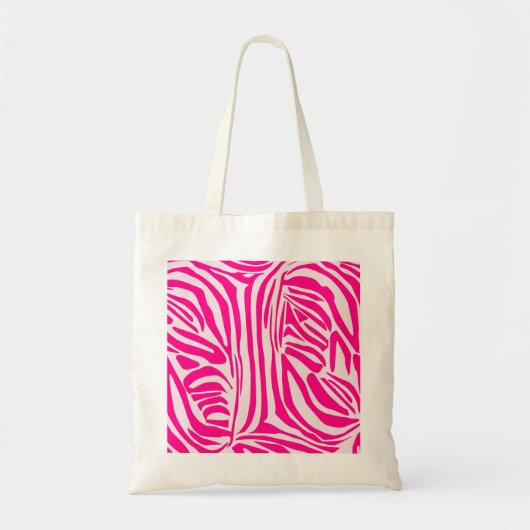 Roze zebraprint tote bag (Voorkant)