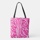 Roze zebraprint tote bag (Achterkant)