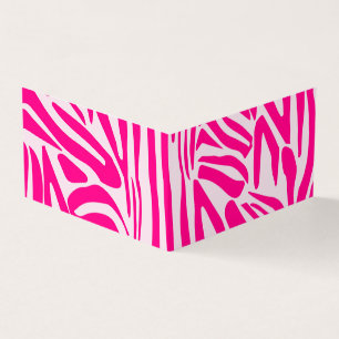 Roze zebraprint visitekaartje