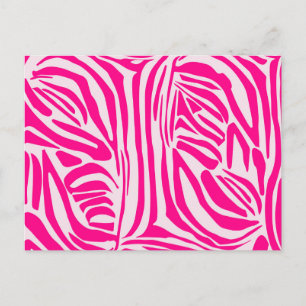 Roze zebraprintpatroon advieskaart