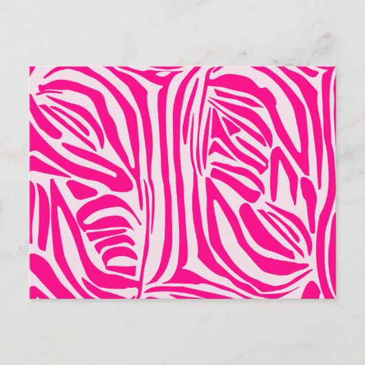 Roze zebraprintpatroon advieskaart (Voorkant)