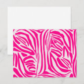 Roze zebraprintpatroon advieskaart (Voorkant / Achterkant)