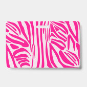 Roze zebraprintpatroon badge (Achterkant)
