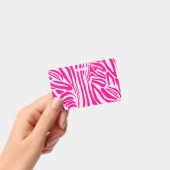 Roze zebraprintpatroon badge (Handheld)