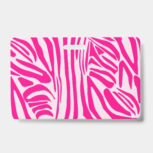 Roze zebraprintpatroon badge (Voorzijde)