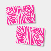 Roze zebraprintpatroon badge (Voor- en achterkant)