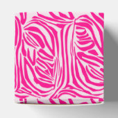 Roze zebraprintpatroon bedankdoosjes (Bovenkant)