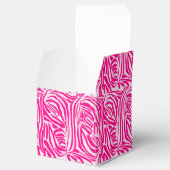 Roze zebraprintpatroon bedankdoosjes (Geopend)
