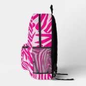 Roze zebraprintpatroon bedrukte rugzak (Rechts)