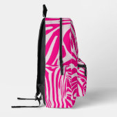 Roze zebraprintpatroon bedrukte rugzak (Links)