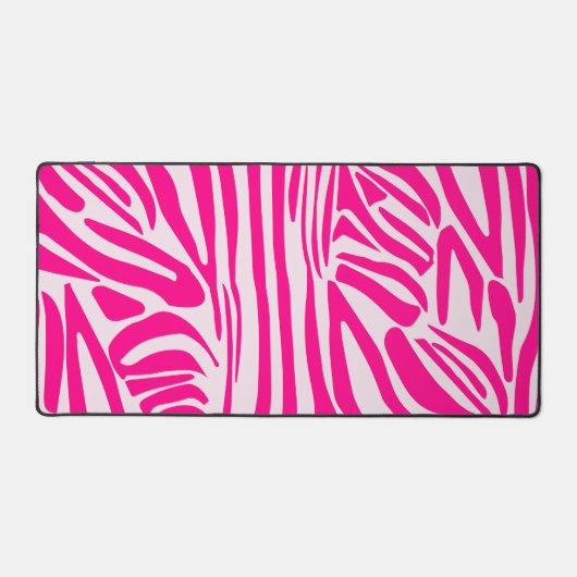 Roze zebraprintpatroon bureaumat (Voorkant)