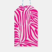 Roze Zebraprintpatroon Cadeaulabel (Achterkant)