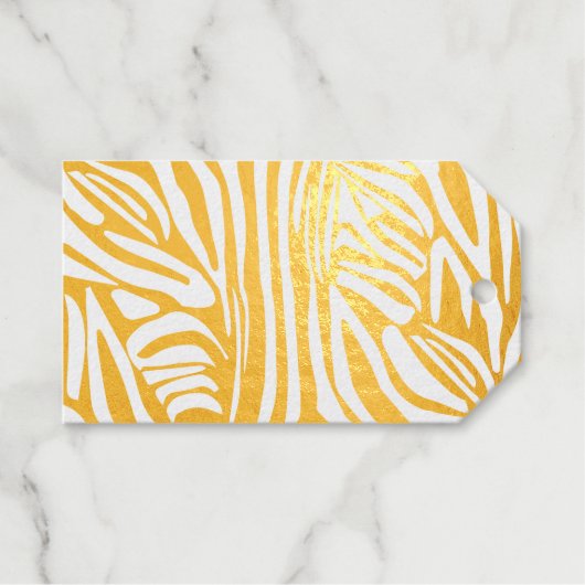 Roze zebraprintpatroon cadeaulabels (Voorkant (horizontaal))