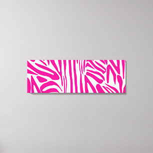 Roze zebraprintpatroon canvas afdruk