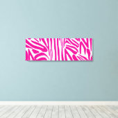 Roze zebraprintpatroon canvas afdruk (Insitu (Houten vloer))
