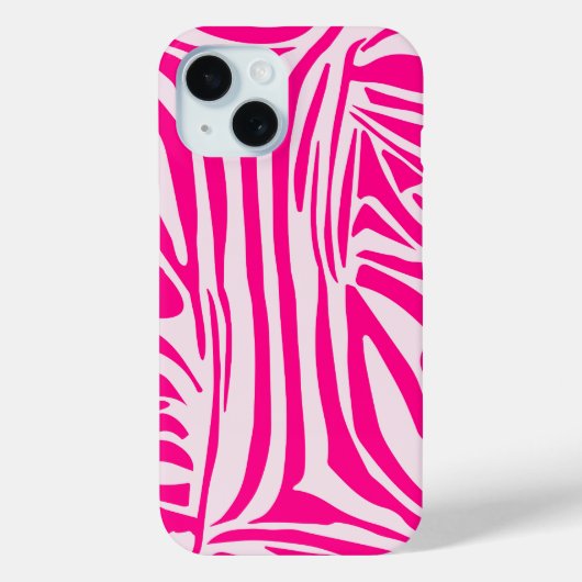 Roze zebraprintpatroon Case-Mate iPhone case (Achterkant)