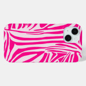 Roze zebraprintpatroon Case-Mate iPhone case (Achterkant (horizontaal))
