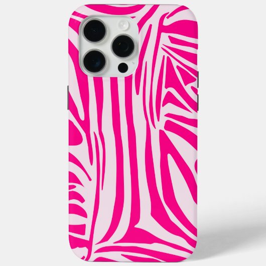 Roze Zebraprintpatroon Case-Mate iPhone Case (Achterkant)