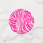 Roze zebraprintpatroon confetti (Kleine voorkant)