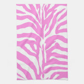 Roze zebraprintpatroon diertextuur theedoek (Verticaal)