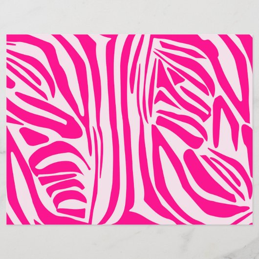 Roze zebraprintpatroon flyer (Voorkant)