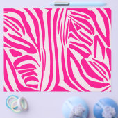 Roze zebraprintpatroon flyer (Enkel)