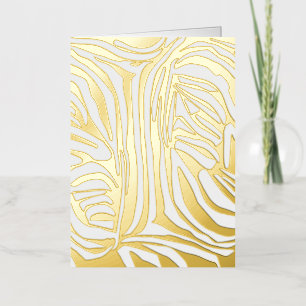 Roze zebraprintpatroon folie feestdagenkaart