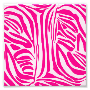 Roze zebraprintpatroon foto afdruk