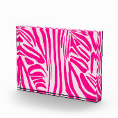 Roze zebraprintpatroon fotoblokken (Rechts)