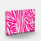 Roze zebraprintpatroon fotoblokken (Links)
