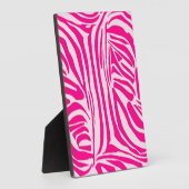 Roze zebraprintpatroon fotoplaat (Zijkant)