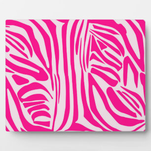 Roze zebraprintpatroon fotoplaat