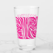 Roze zebraprintpatroon glas (Achterkant)