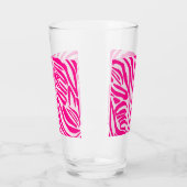 Roze zebraprintpatroon glas (Links)