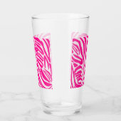 Roze zebraprintpatroon glas (Rechts)