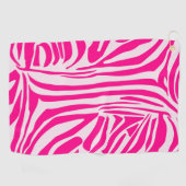 Roze zebraprintpatroon golfhanddoek (Horizontaal)