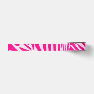 Roze zebraprintpatroon grosgrain lint