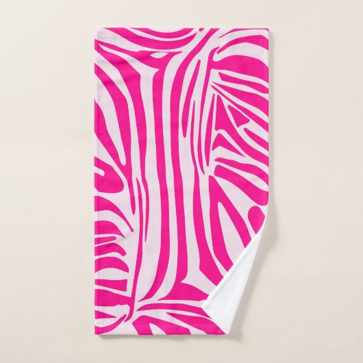 Roze zebraprintpatroon handdoek (Handdoek)