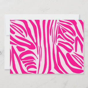 Roze zebraprintpatroon kaart